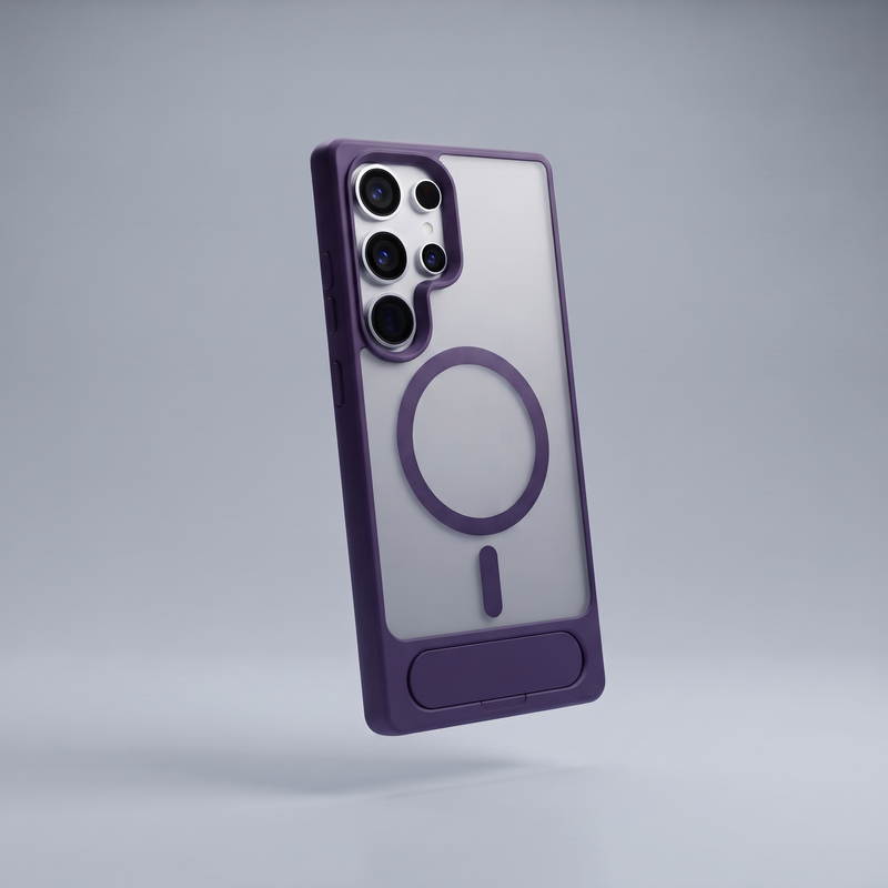 MagSafe Kickstand Case for Galaxy S25 · Dark Purple studio colour v2