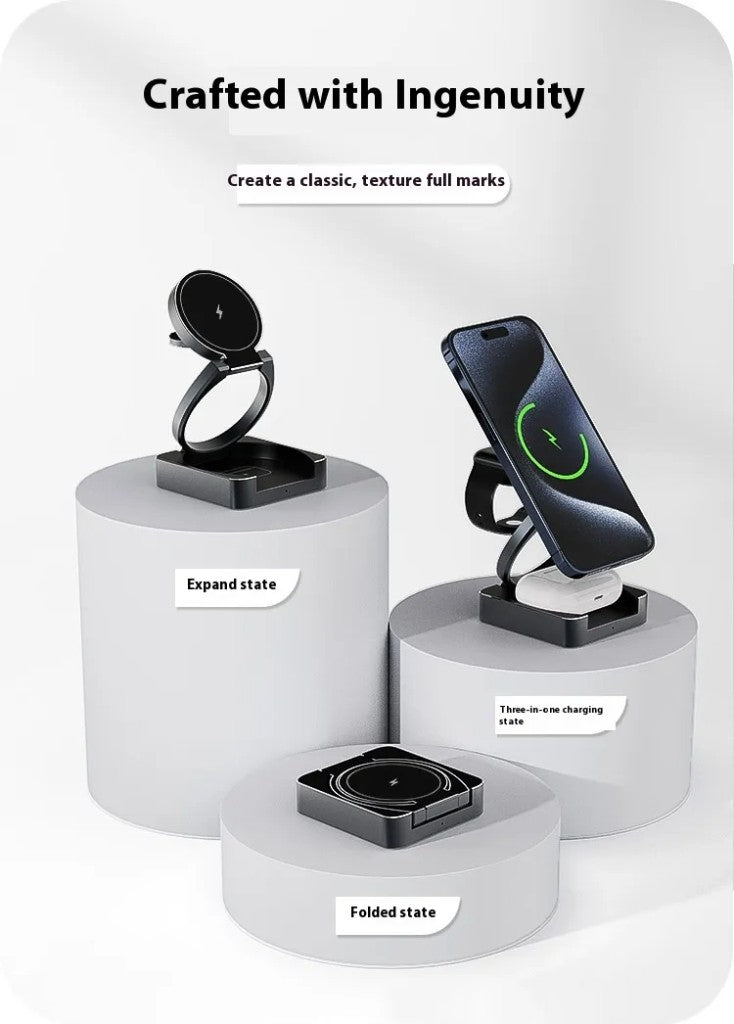 Qi2 Folding 3-in-1 Wireless Charger