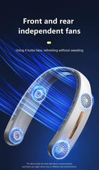 Folding Hanging Neck Electric Fan: Hands-Free Cooling