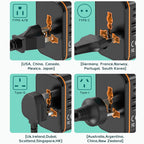 Travel adapter compact size in hand