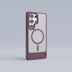 MagSafe Kickstand Case for Galaxy S25 · Wine Red studio colour