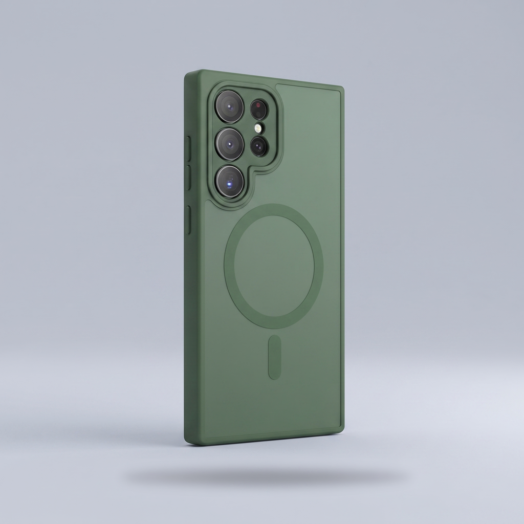 Magnetic Case for Galaxy S21 FE–S24 · Green studio colour