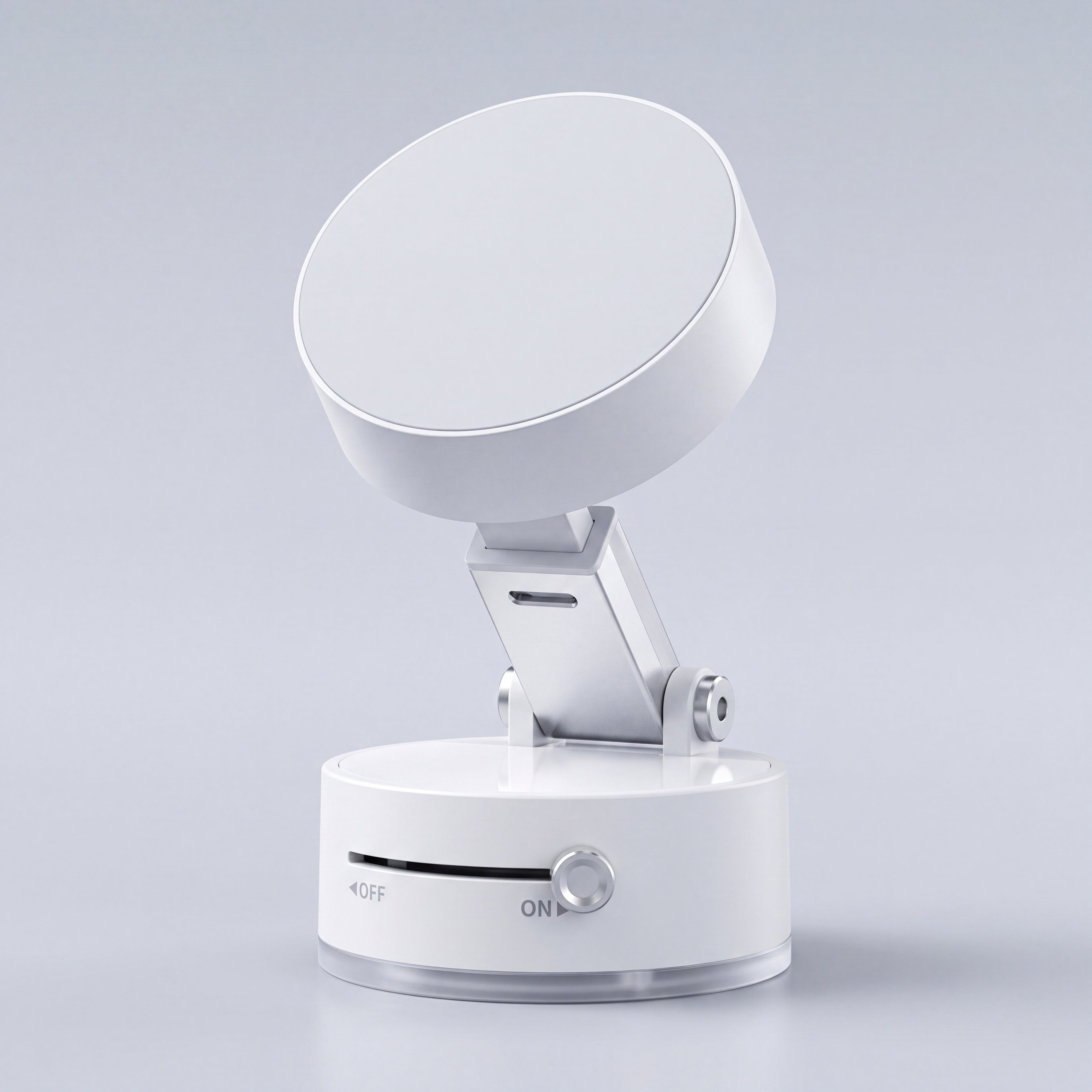 White magnetic vacuum phone mount