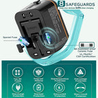 Travel adapter packaging and included items